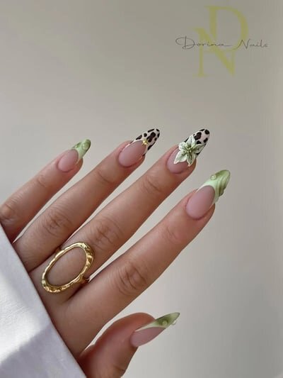 unghie autunno verdi